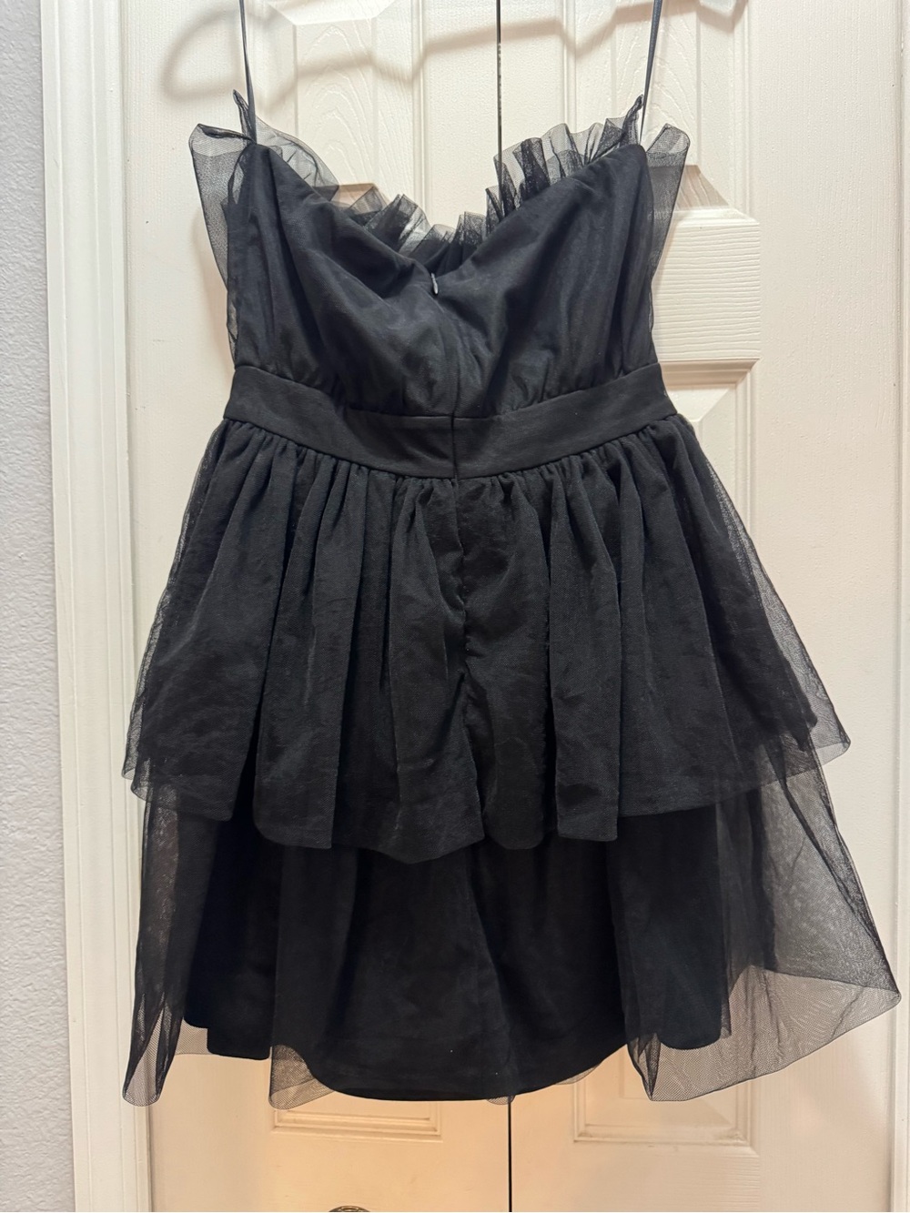 Blue Blush Black Tulle Strapless Party Dress Size M NWT - Picture 4 of 7